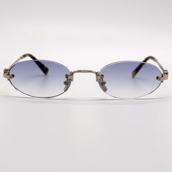 NEW MIU MIU SUNGLASSES MUA54S ZVN80O OVAL GOLD WOMEN MU A54S SMU A54 main image 7